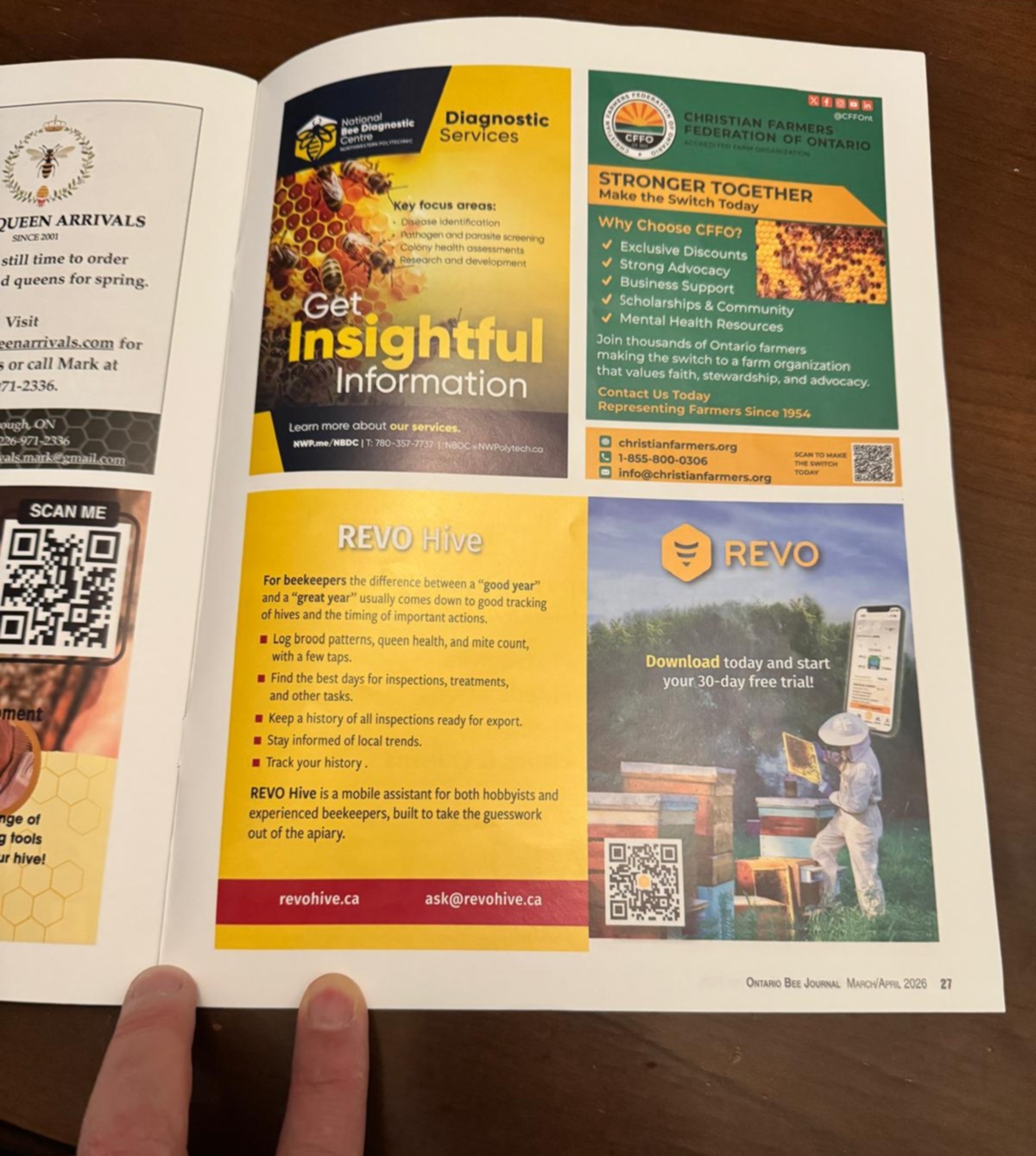 REVO Hive app features on Ontario Bee Journal